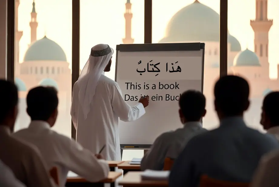 Außenansicht der Medina Camps Unterkunft in Medina, Saudi-Arabien, mit Blick auf den modernen Stadtteil Al-Mabuth nahe der Prophetenmoschee